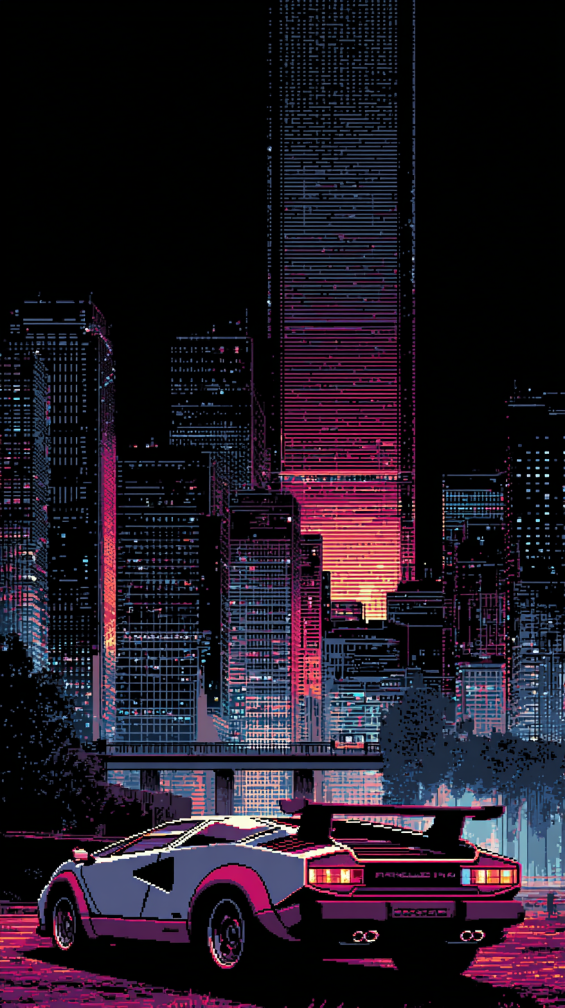 Retro Pixel Wallpaper Prompt