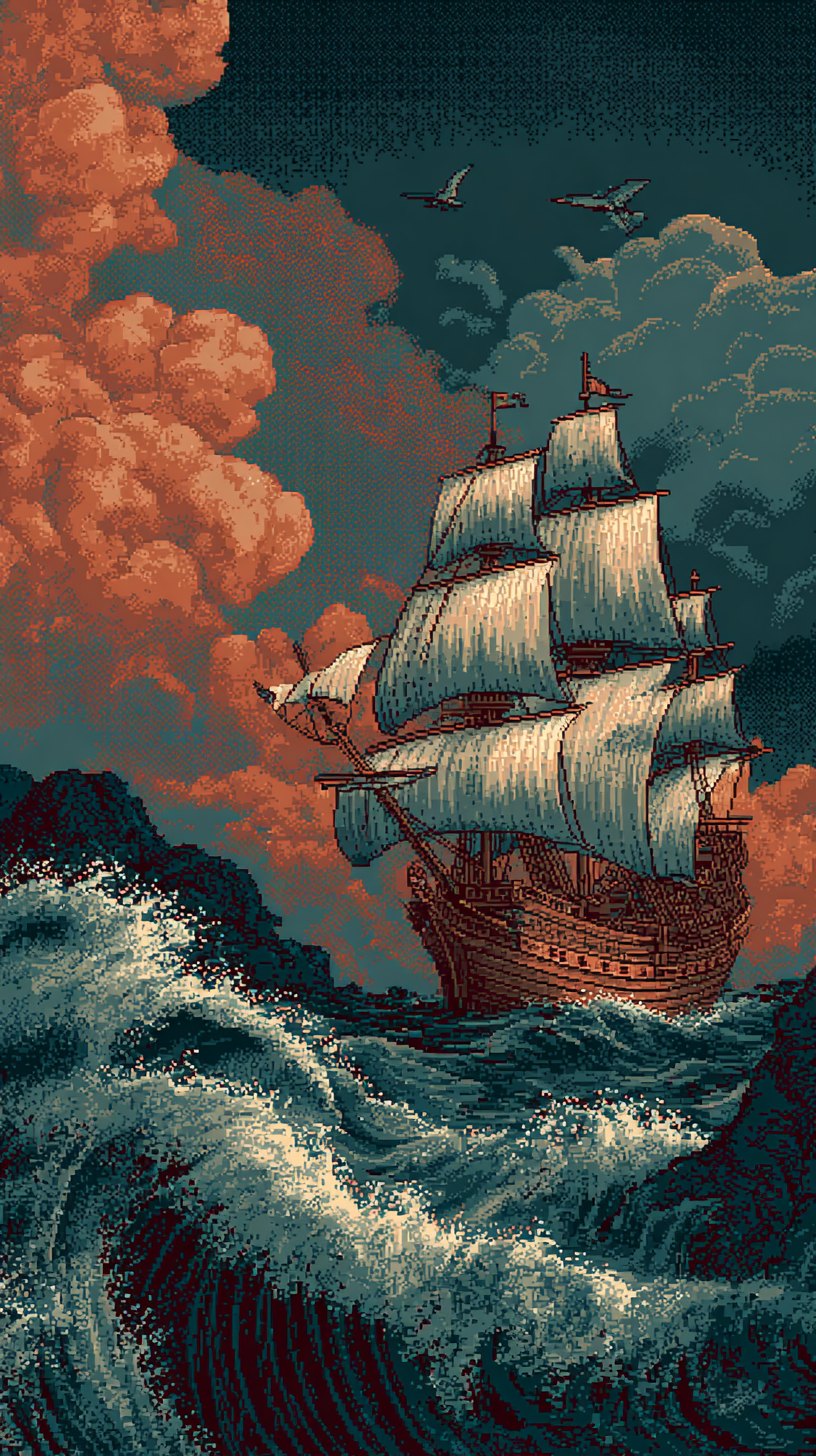 Retro Pixel Wallpaper Prompt