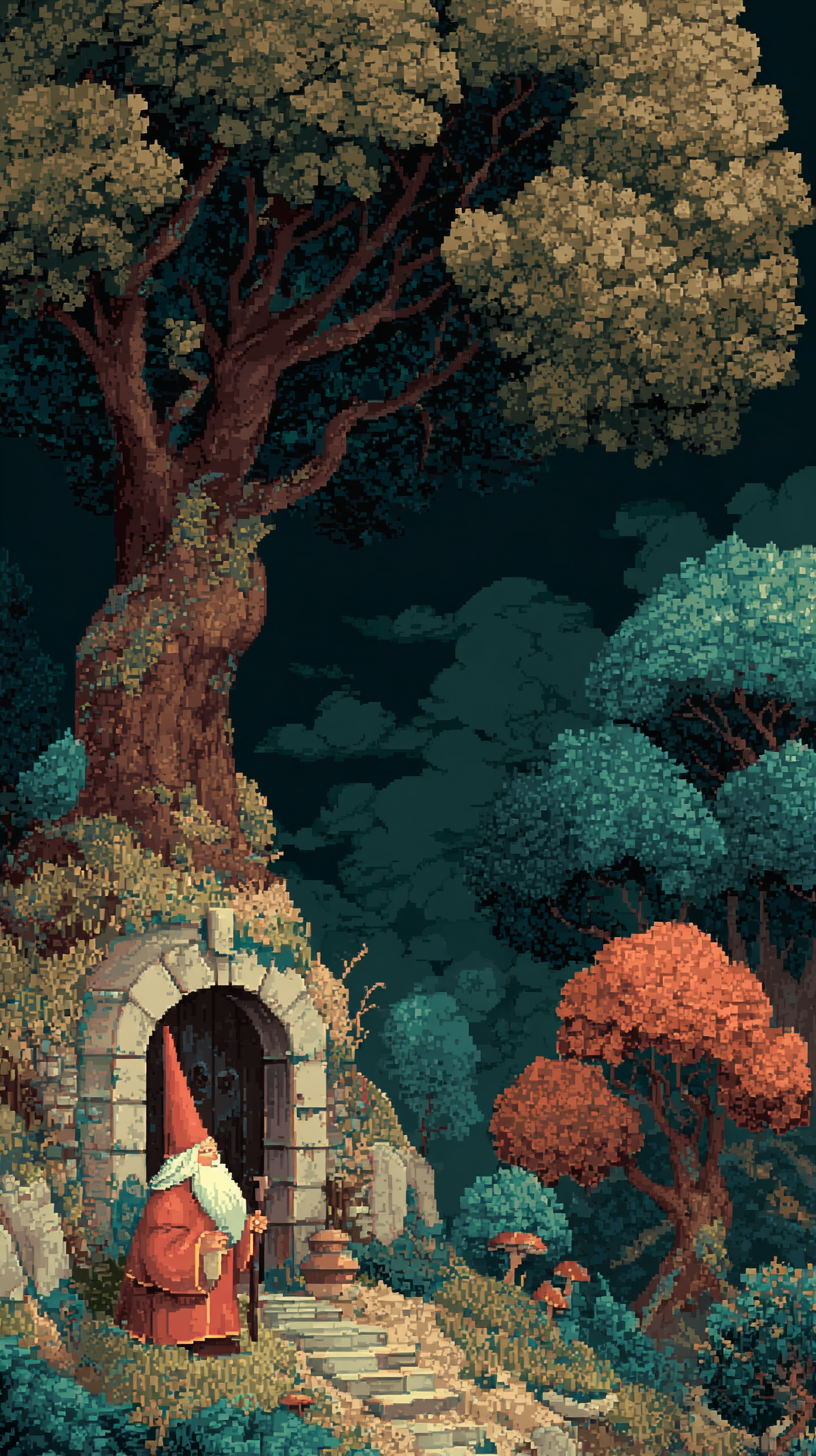 Retro Pixel Wallpaper Prompt